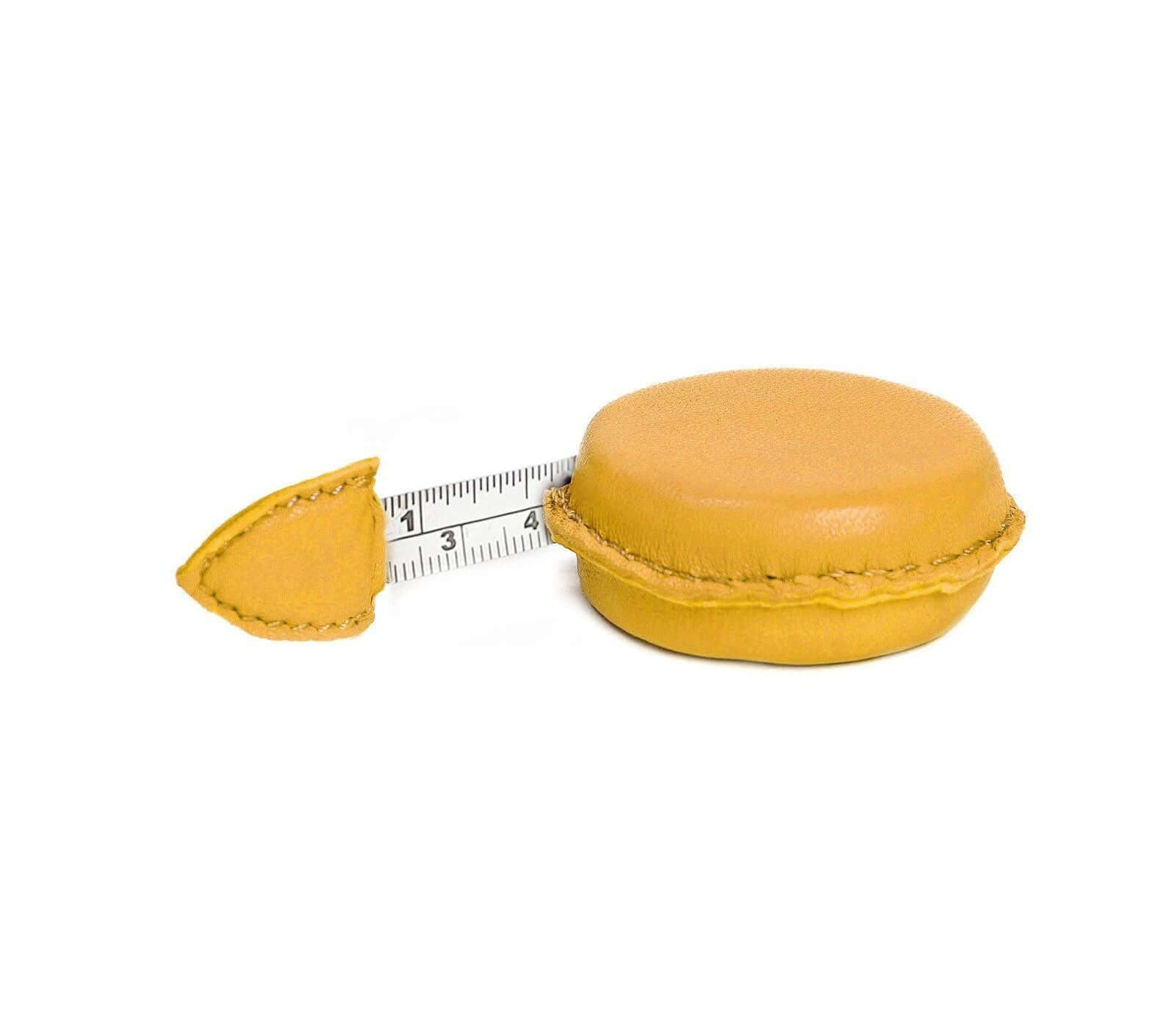 Leather-Clad, Metal Macaron-Style Measuring Tape (Colors Available)