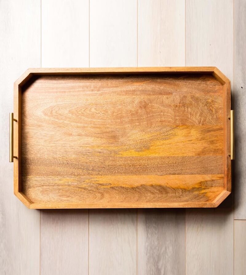 Light Brown Wood Tray