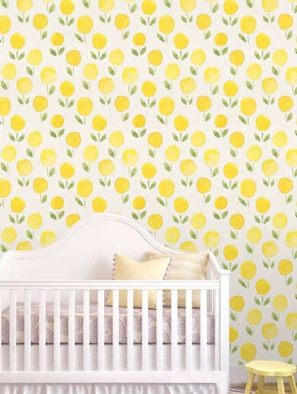 Lime & Lemony Wallpaper (Eco-Friendly Dyes)