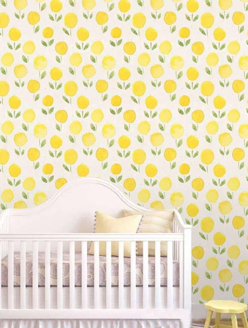 Lime & Lemony Wallpaper (Eco-Friendly Dyes)