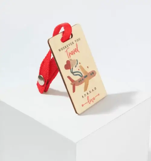 Luggage Tag made by Special Needs persons at the Giftabled Foundation