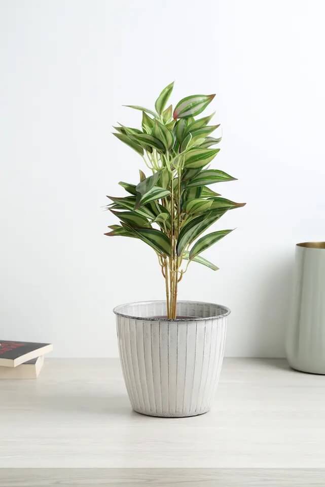 Metal Planter in Grey