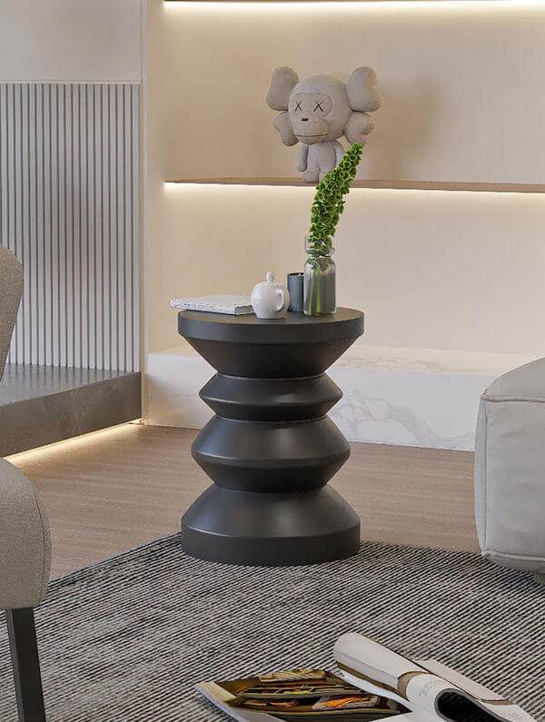 Metal Side Table in Black, Caesar