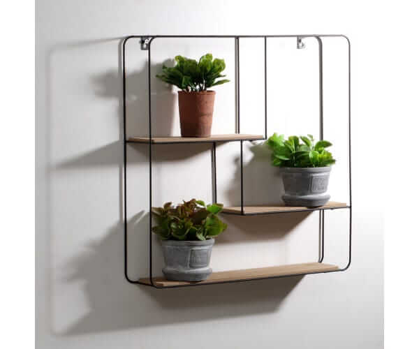 Metal and MDF Wall Shelf, Adelmo