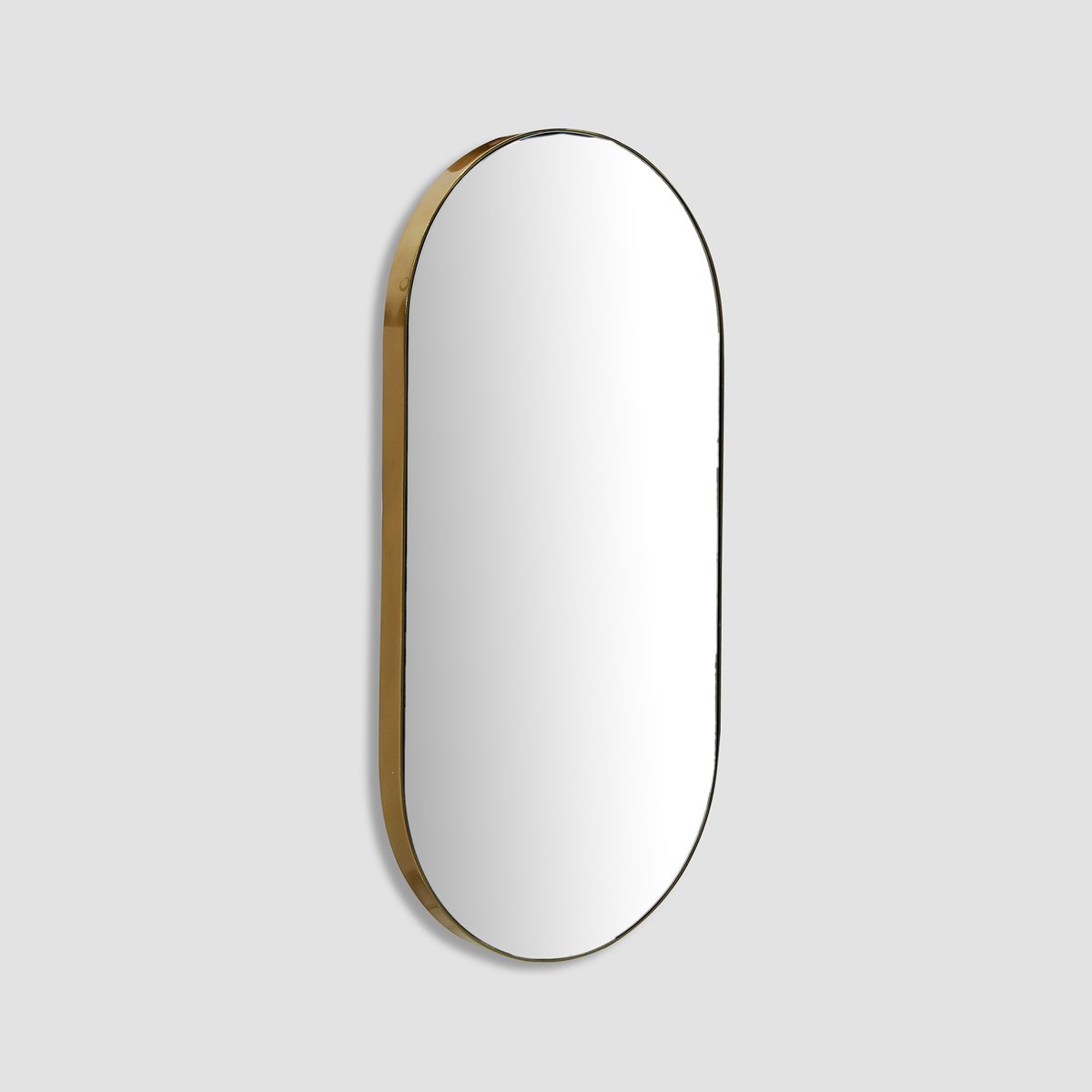 Catania collection - Oval Wall Mirror Solid Metal Gold Frame