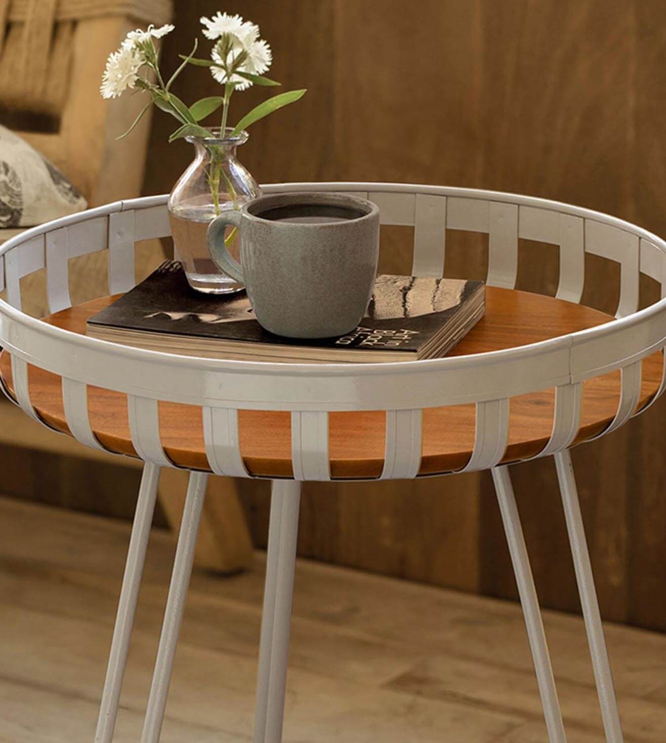 Peg Table in Off White