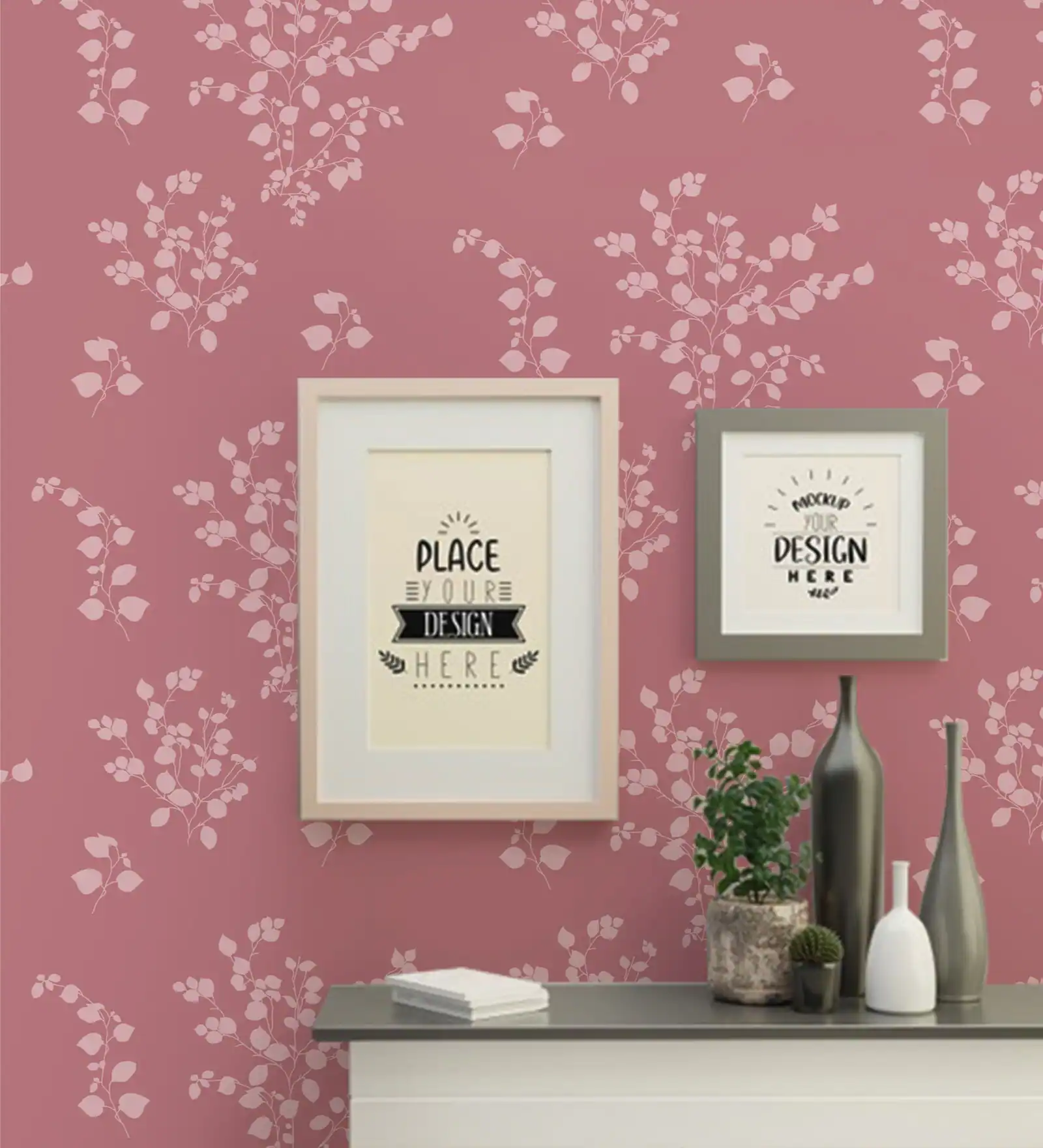 ‘Plum Pink Paper’ Wallpaper