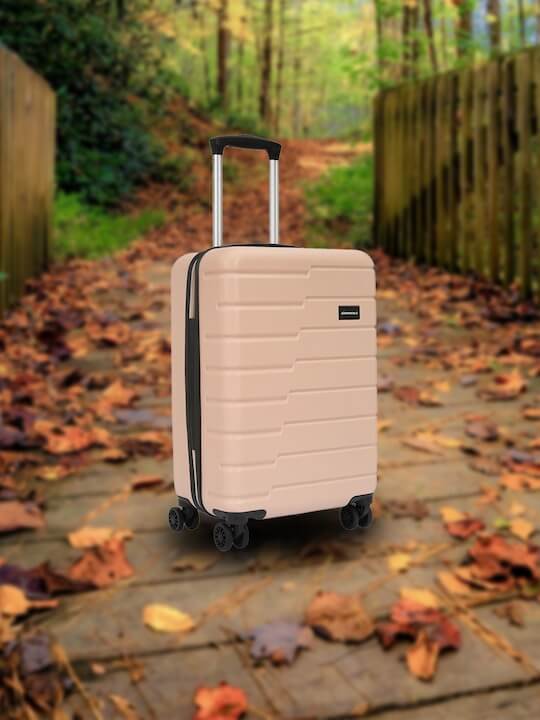 Polycarbonate, Textured Trolley Bag with TSA Lock, Two Handles and Wheels