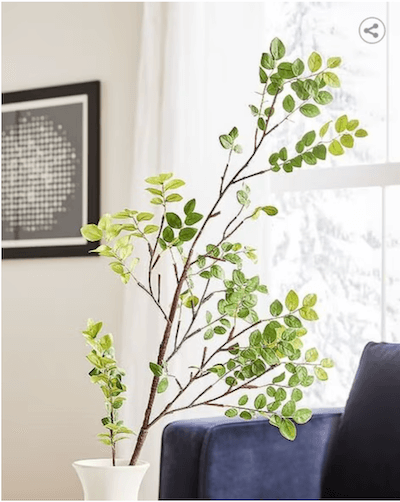 Polyester and Iron Wire Bean Leaf Branch