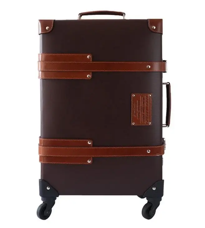 Polypropylene, Steamer Carry-on Cabin Bag in Brown, with PSA Lock and Spinner Wheels