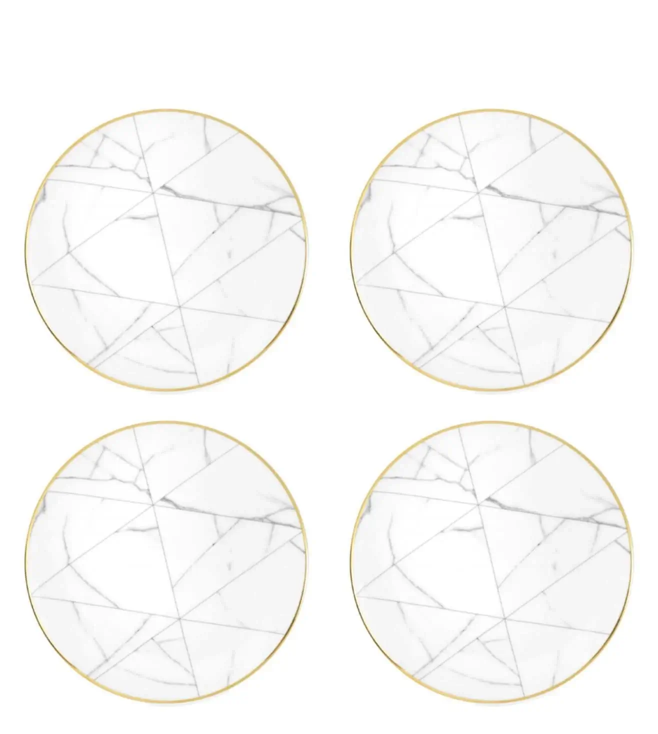 Porcelain Bread & Butter Plates Set of 4, Carrara