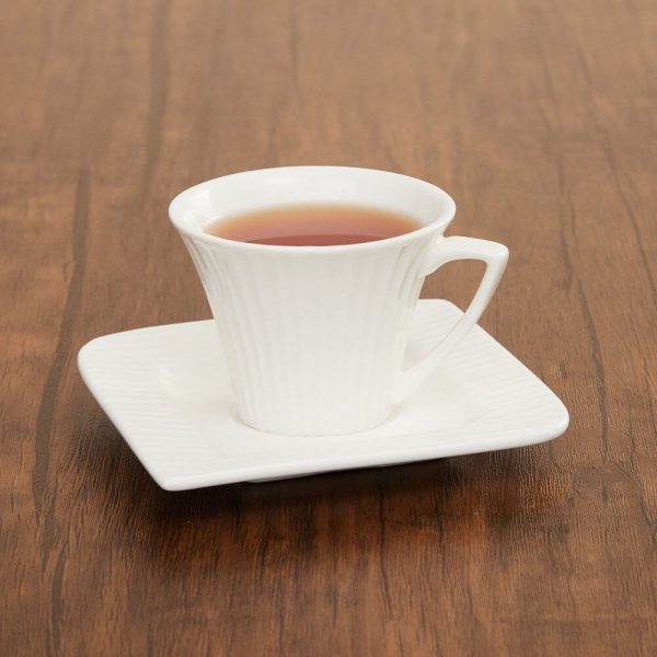 Porcelain Cup and Saucer Set, Marshmallow