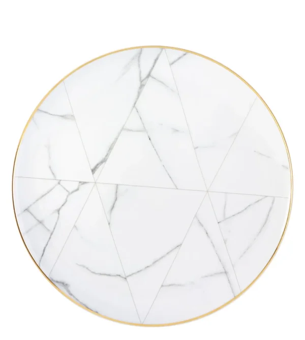 Porcelain Dinner Plates Set of 4, Carrara