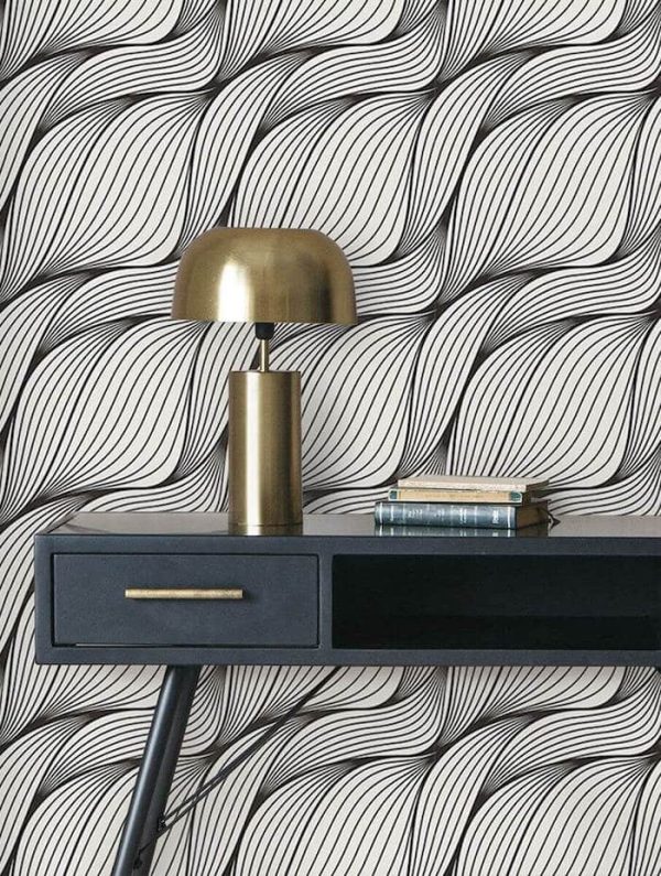 Printed, Monochromatic Braid Style Self-Design Wallpaper (Eco-Friendly Dyes)
