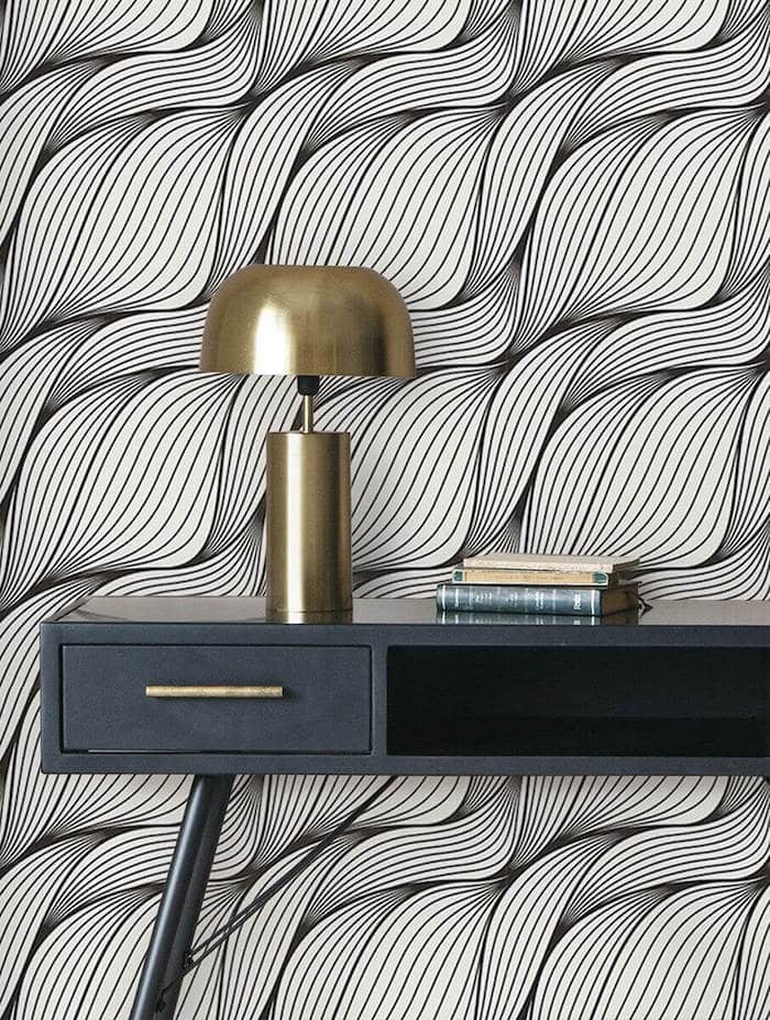 Printed, Monochromatic Braid Style Self-Design Wallpaper (Eco-Friendly Dyes)