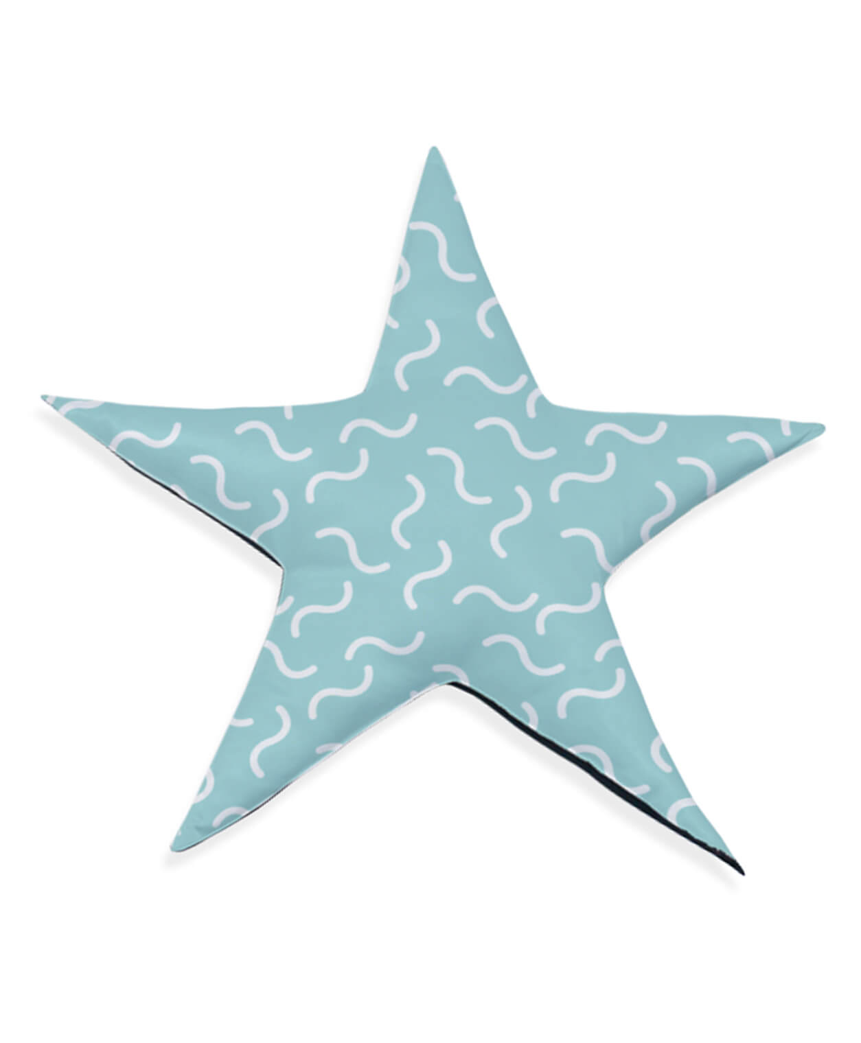 Printed Satin Star-Shaped Cushion