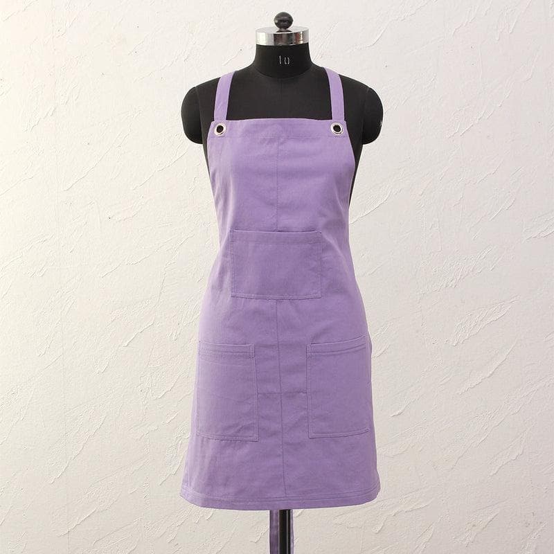 Pure Cotton Apron in Lavender