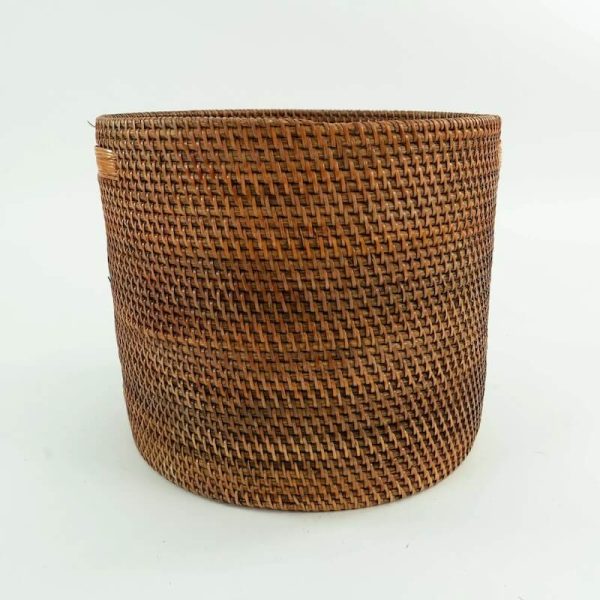Rattan Oval Planter Baskets in Brown (Sizes Available)