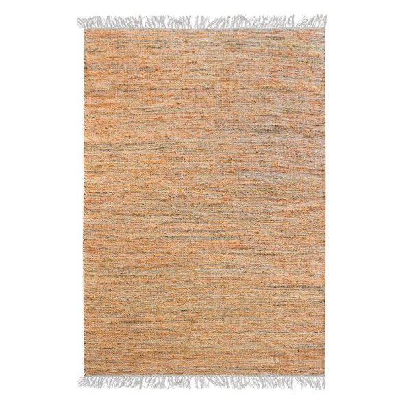 Recycled Fabric Textured Rug in Orange, Arya