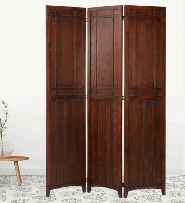 Room Divider in Handcarved MDF, Brown