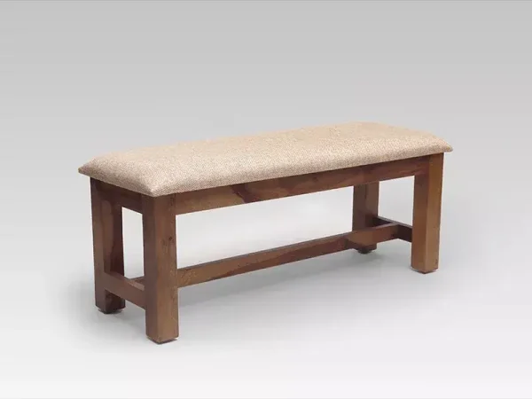 Solid Wood Bench with Cushioned Seating, Alexa