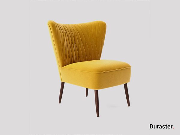 Solid Wood Fabric Chair #9 in Yellow, Elemantary collection