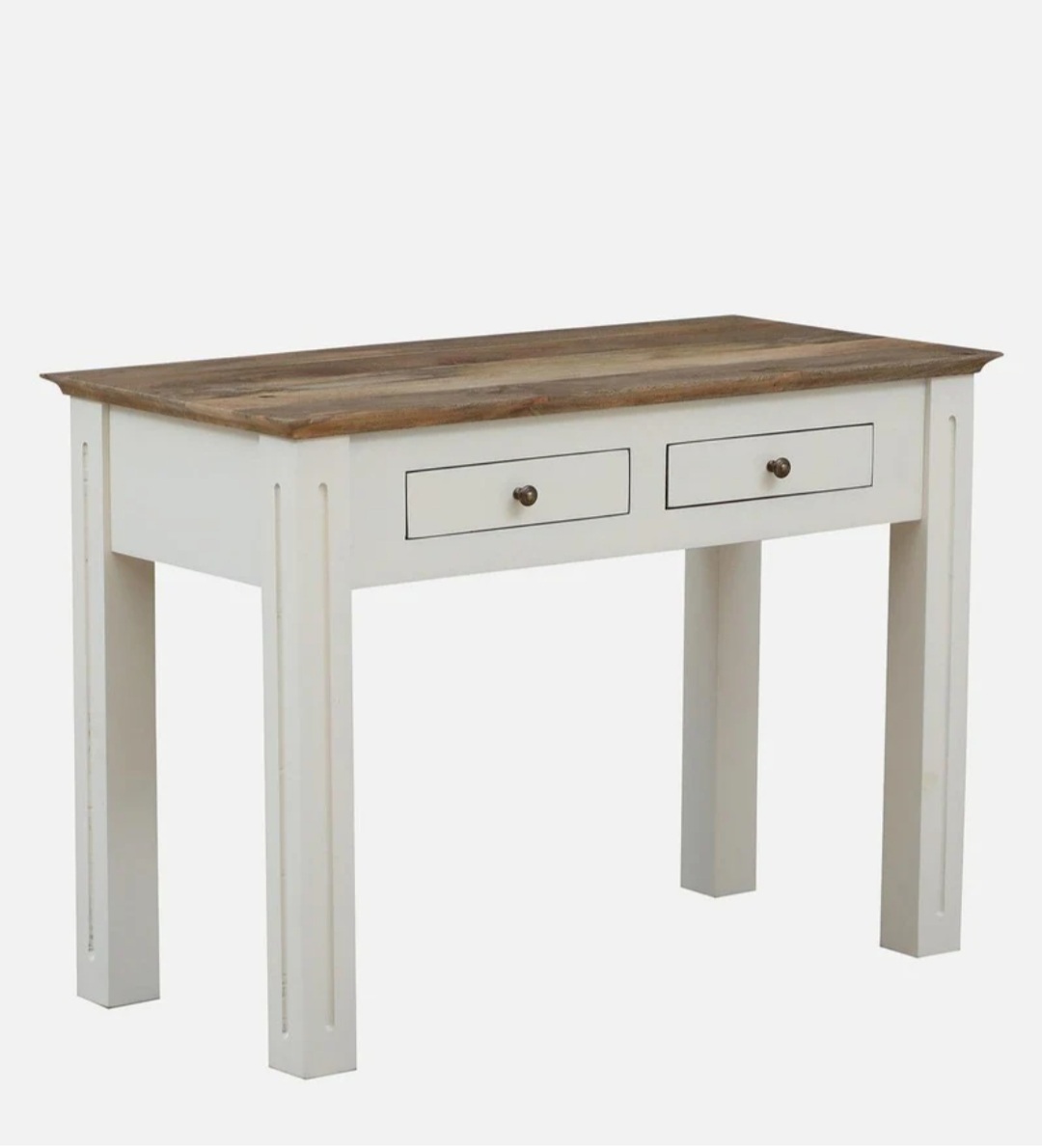 Solid Wood Writing Table in Ivory