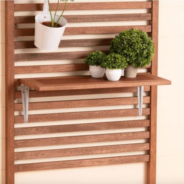 Solid Wood Wall Shelf, Brown
