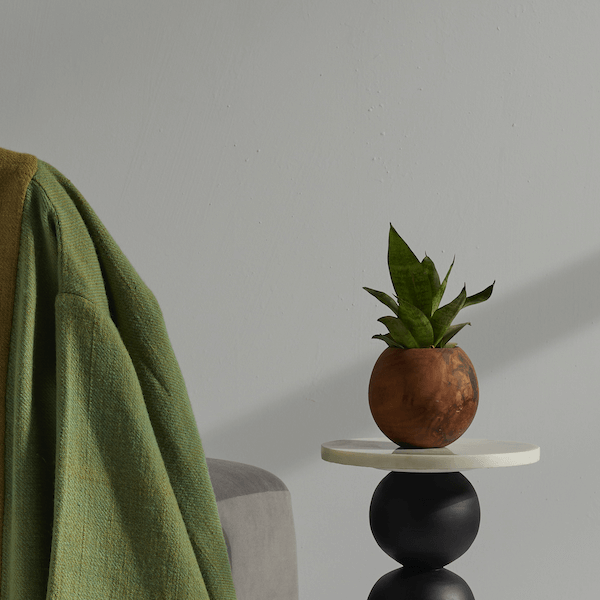 Spherical Sculpture Wood Ball Planter