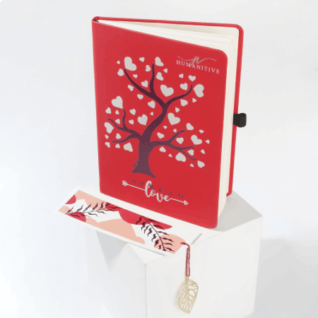 ‘Spread the Love' Notebook with Bookmark, Hand-Painted Cover