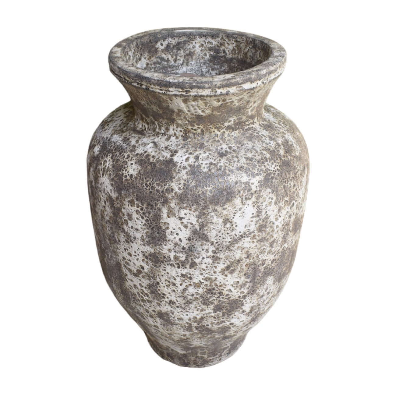 Tall Ceramic Marraquexe Pot in Atlantic White