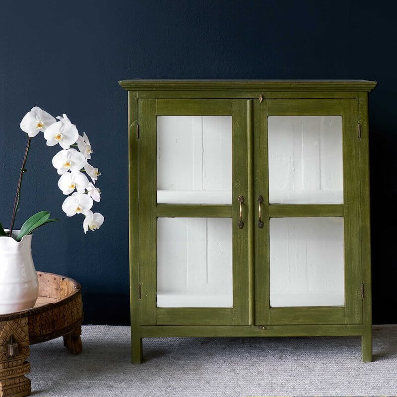Teak Wood Cabinet in Olive (Make to Order)