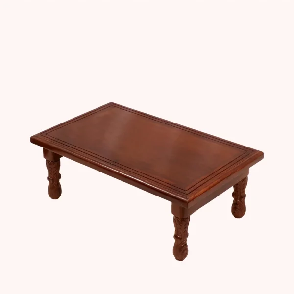 Teak Wood, Carved Legs Folding Table