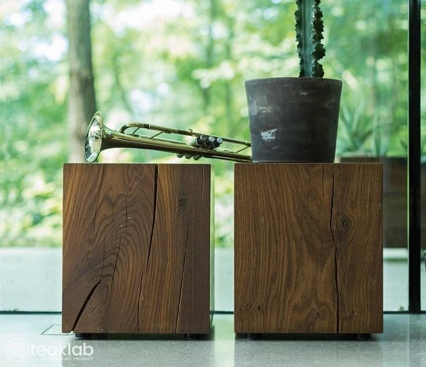 Teak Wood Side Table cum Stool
