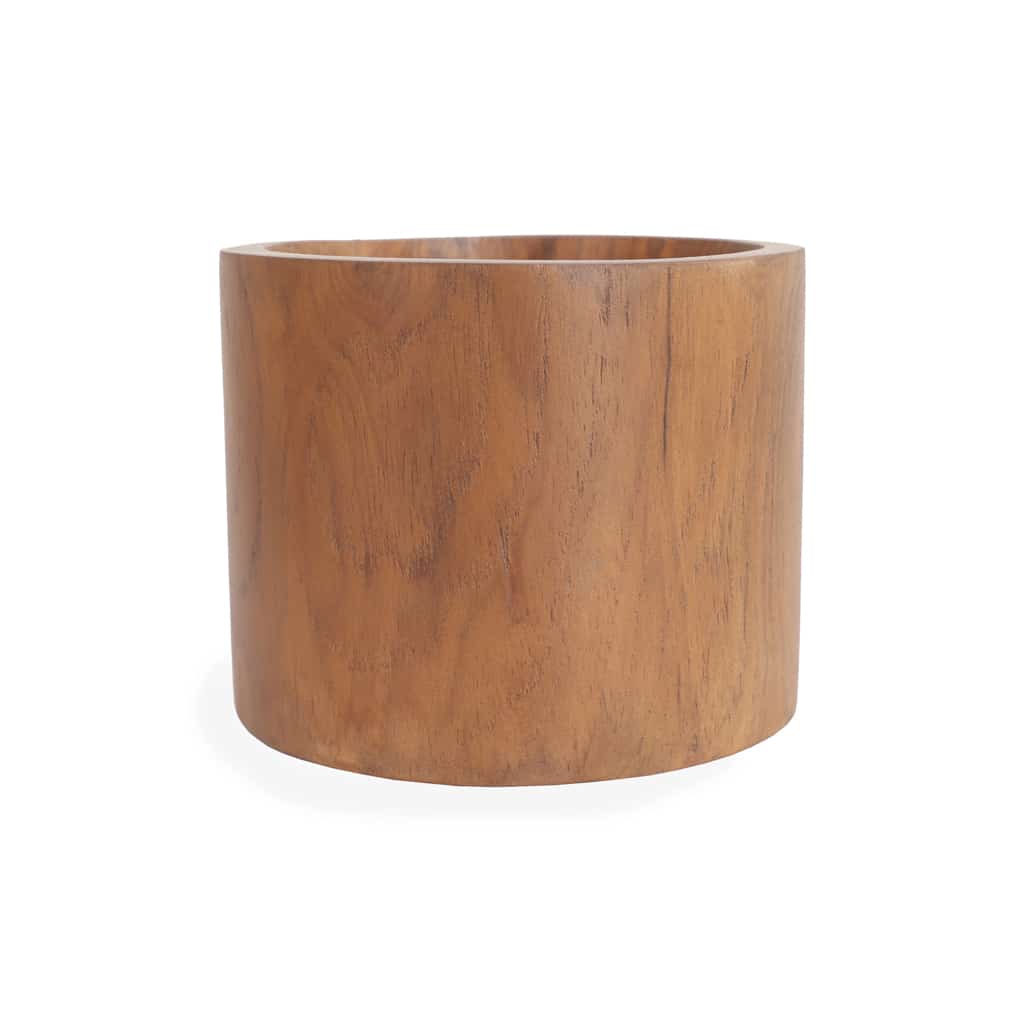 Teakwood Floor Planter, Natural Teak