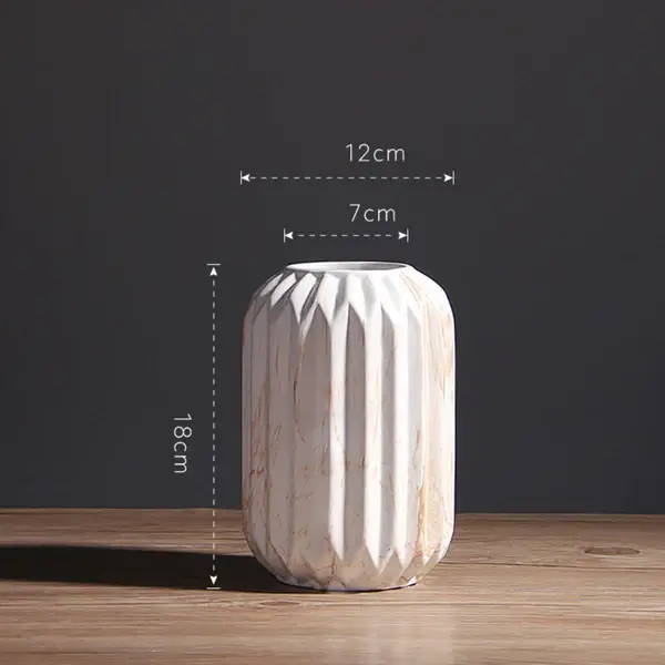 Textured Ceramic Vase, 1 Piece (Sizes Available)