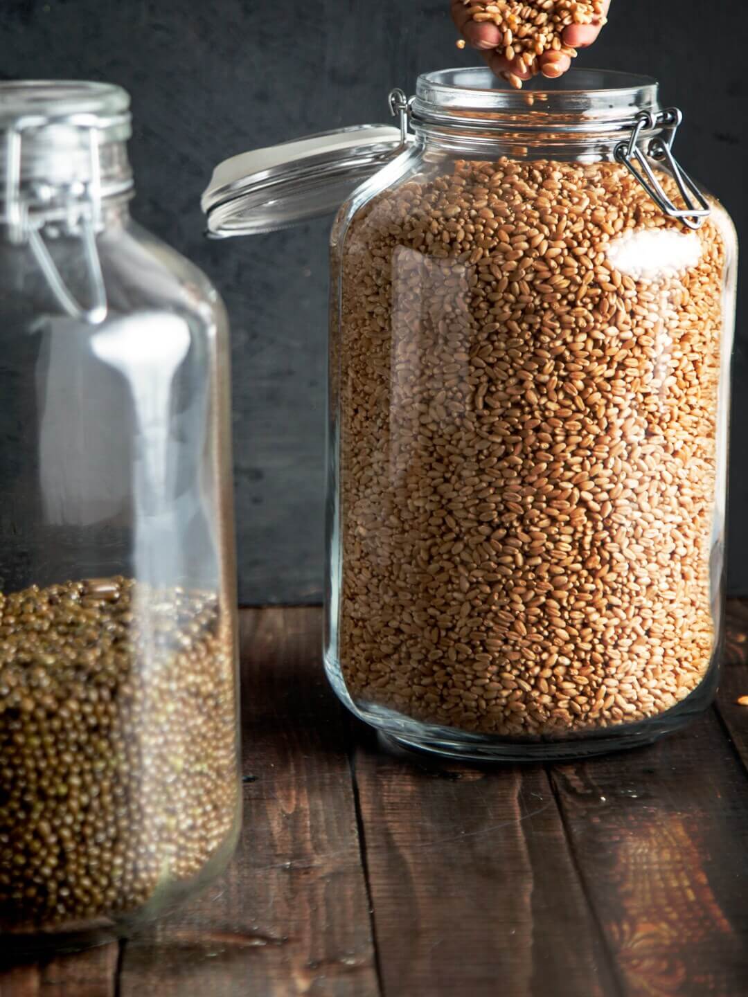 Transparent Glass Jars with Lid, Set of 2 by Bormioli Rocco