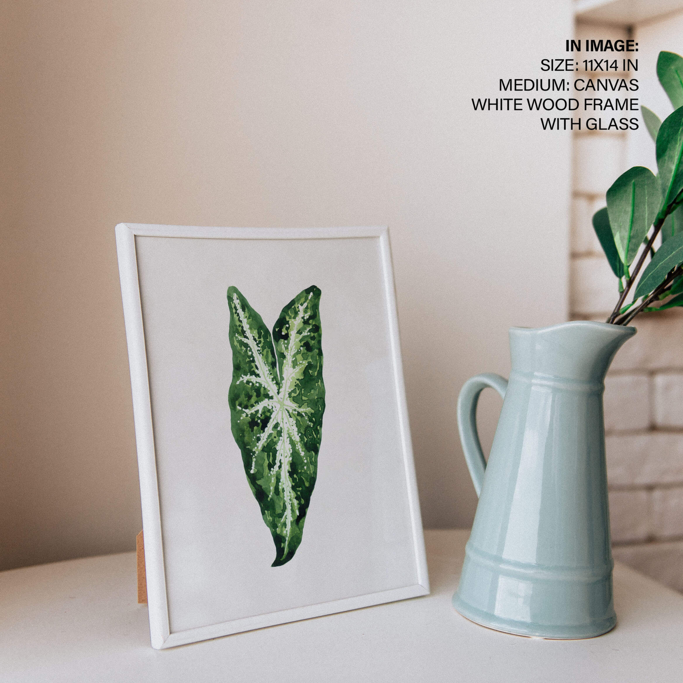 Tropical Jungle Leaf (8” by 10”)