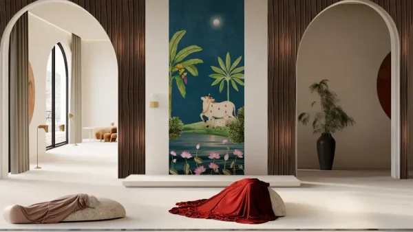 ‘Vrindavan at Night’ Wallpaper
