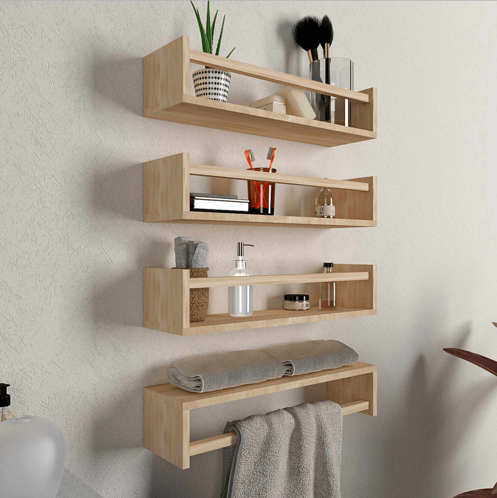 Wall Shelf in Oak Finish
