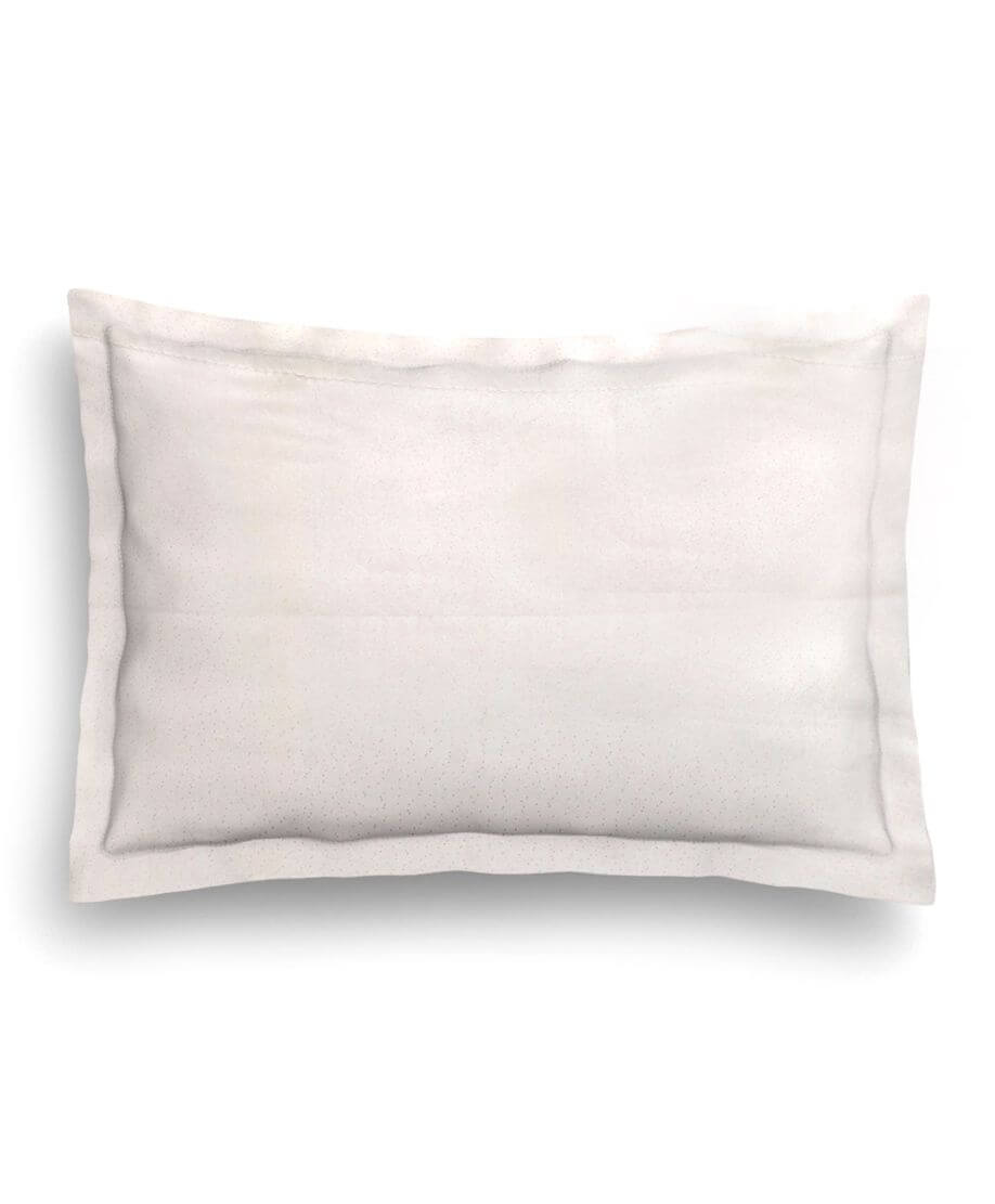 White, Organic Cotton Pillow Cover with Filler