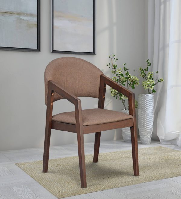 Wood Arm Chair in Brown