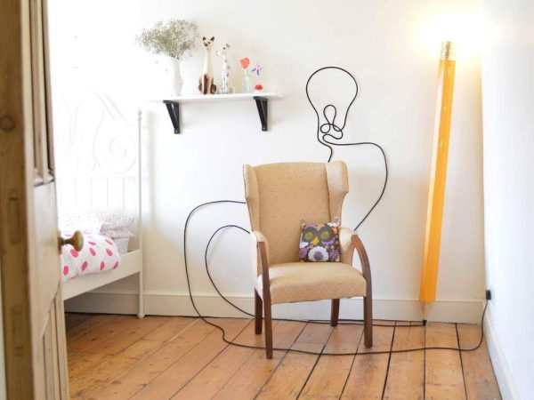Wood, Dimmer Pencil Lamp