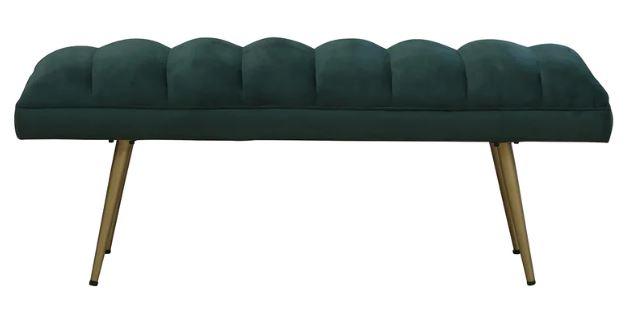 Wood Handmade Bench with Fabric Seating (Color Options)