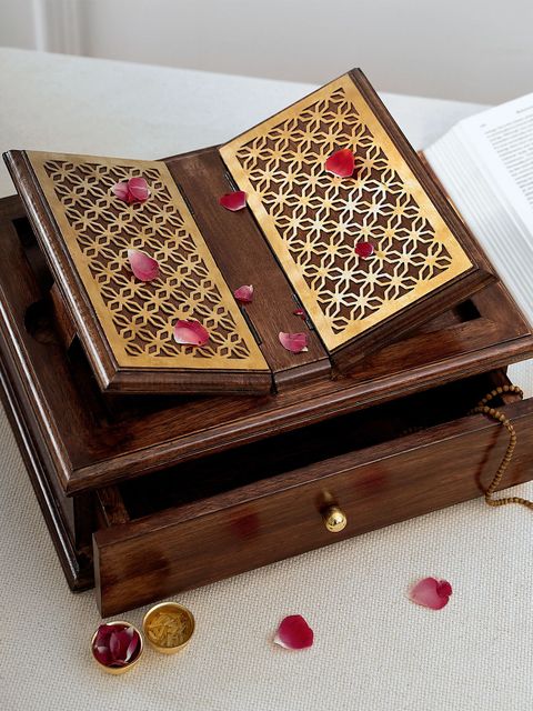 Wood Holy Book Stand Box