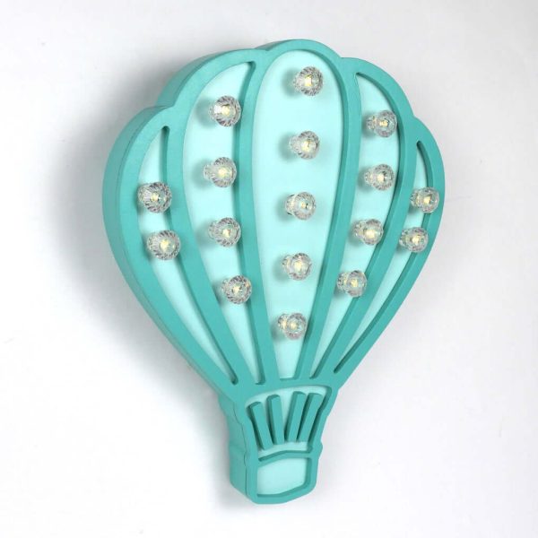 Wood, Hot Air Balloon Marquee Light (Battery-Operated)