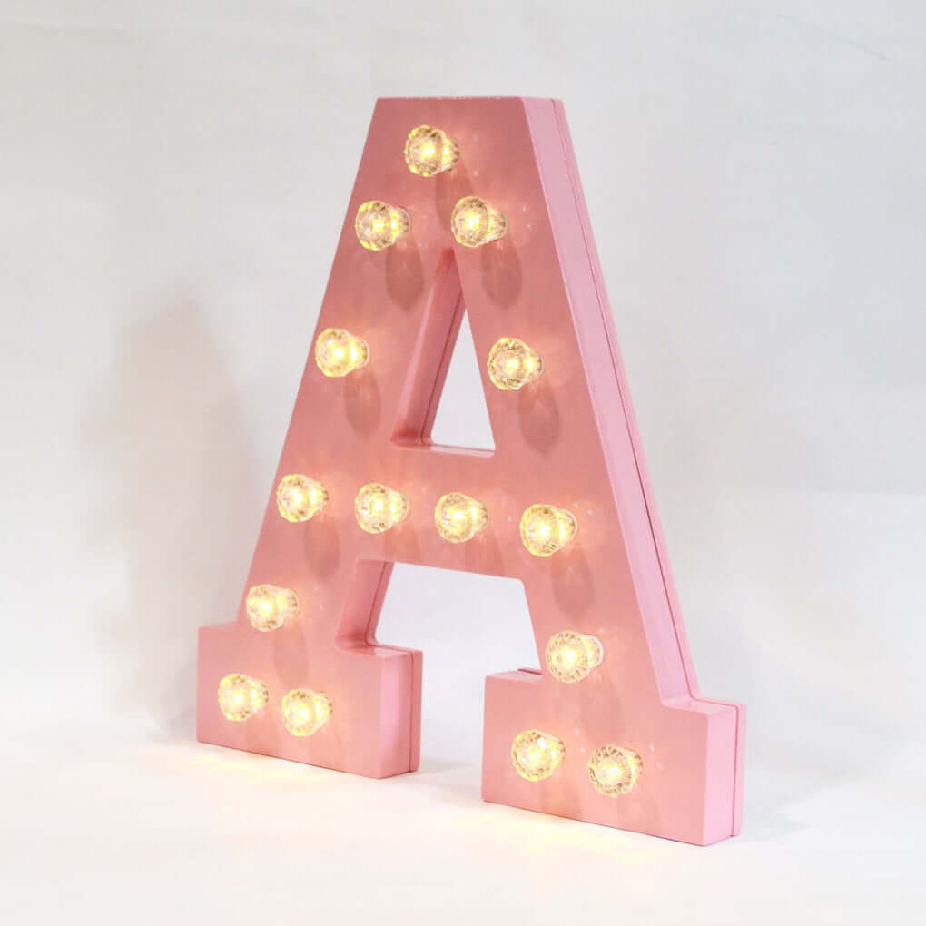 Wood Marquee LED Alphabet Light (Customisable - color and alphabet)