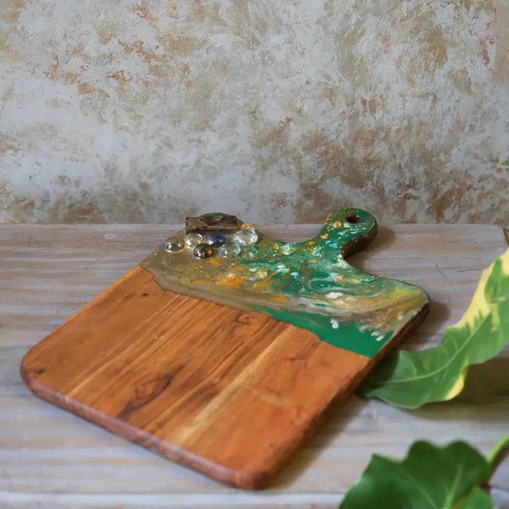 Wood, Resin and Stone Cheese Platter