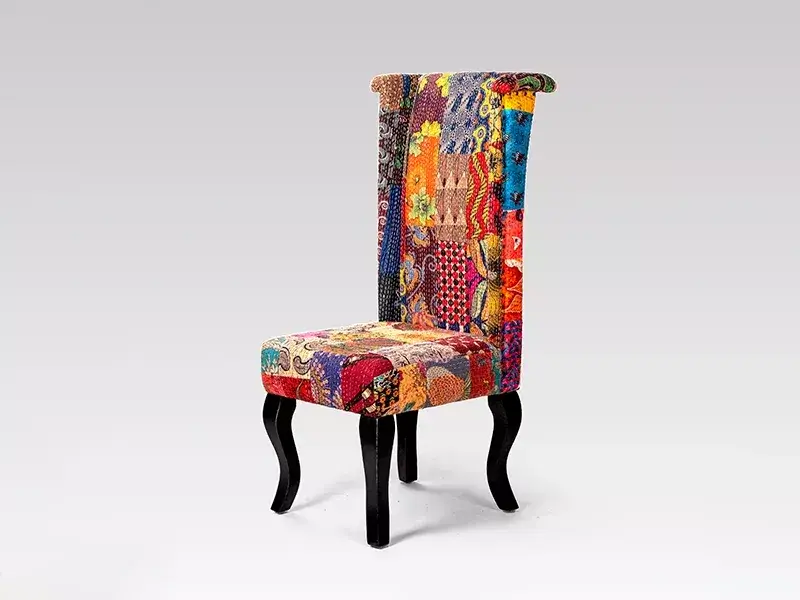 Wood and Fabric, Patchwork Chair, Belle