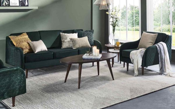 Wooden, Three-Seater Sofa, Dado
